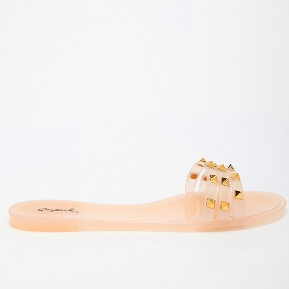 Qupid nude stud sandals (jelly sandal) - Picture 3 of 6